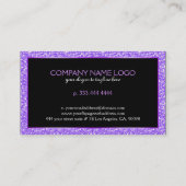 Licht Paarse Glitter & Sparkles Visitekaartje (Achterkant)
