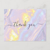 Licht Paarse holografische elegante dank u Briefkaart (Voorkant)