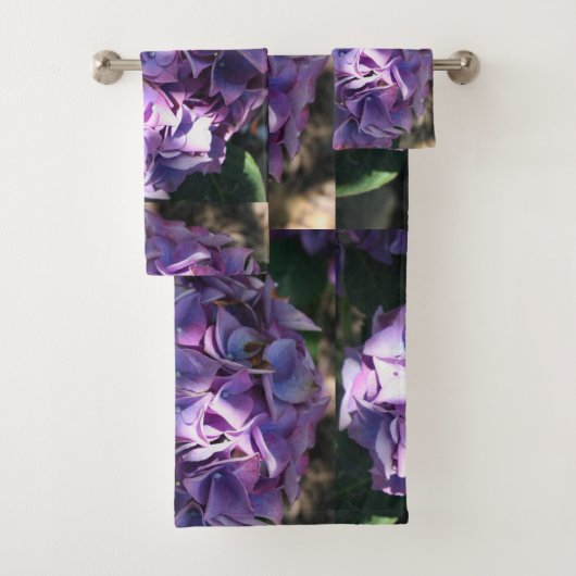 Licht Paarse hydrangeventilator Bad Handdoek (Insitu)