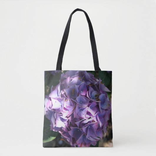 Licht Paarse hydrangeventilator Tote Bag (Voorkant)