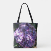 Licht Paarse hydrangeventilator Tote Bag (Achterkant)