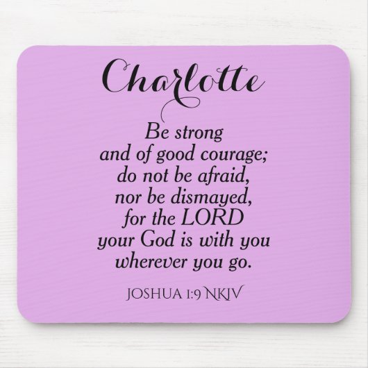 Licht Paarse komstbijbel Verse Aangepaste naam Muismat (Voorkant)