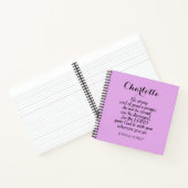 Licht Paarse komstbijbel Verse Aangepaste naam Notitieboek (Binnen)