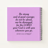 Licht Paarse komstbijbel Verse Aangepaste naam Notitieboek (Achterkant)