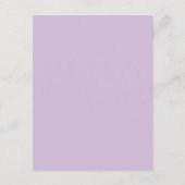 Licht Paarse Lila Trouwplaatskaart DIY Kaart (Achterkant)