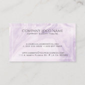 Licht Paarse marmeren wervelingen papier textuur Visitekaartje (Achterkant)