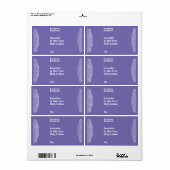 Licht Paarse moderne cosmetica flesetiket Etiket (Full Sheet)