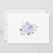 Licht Paarse mosterdblauw Floral bespaart de datum Save The Date (Achterkant)