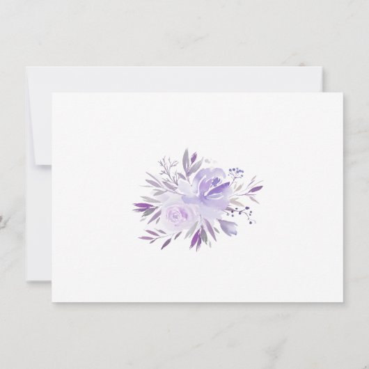 Licht Paarse mosterdblauw Floral bespaart de datum Save The Date (Achterkant)