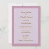 Licht Paarse omhulde Bridal Shower-uitnodiging Kaart (Voorkant)