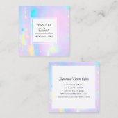 Licht-Paarse opaal holografisch Vierkante Visitekaartje (Voorkant / Achterkant)