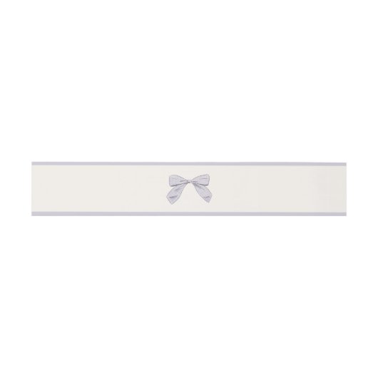 Licht Paarse Plaid Bow Elegant Meisje Baby shower Uitnodigingen Wikkel (Vlak)