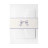 Licht Paarse Plaid Bow Elegant Meisje Baby shower Uitnodigingen Wikkel (Voorkant Voorbeeld)