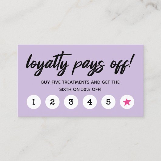 Licht Paarse roze Star Loyalty betaalt Logo uit (Voorkant)