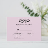 Licht Paarse RSVP-kaart RSVP Kaartje (Staand voorkant)