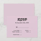 Licht Paarse RSVP-kaart RSVP Kaartje (Voorkant / Achterkant)