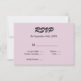 Licht Paarse RSVP-kaart RSVP Kaartje