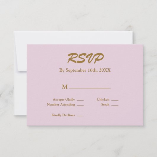 Licht Paarse RSVP-kaart RSVP Kaartje (Voorkant)