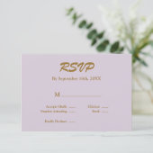 Licht Paarse RSVP-kaart RSVP Kaartje (Staand voorkant)