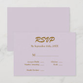 Licht Paarse RSVP-kaart RSVP Kaartje (Voorkant / Achterkant)