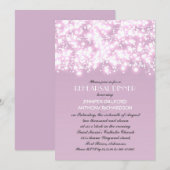 Licht paarse String Lights Repetitie Diner Kaart (Voorkant / Achterkant)