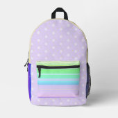 Licht paarse veelkleurig artistiek bedrukte rugzak (Voorkant)