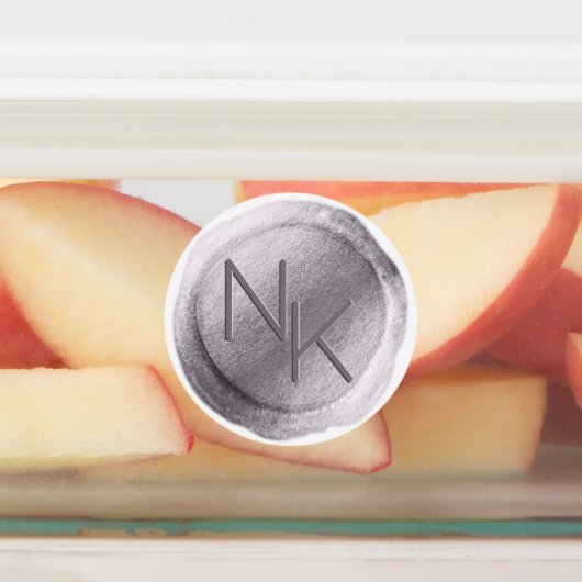 Licht Paarse Wax Seal Initialen Bruiloft Monogram Labels (Aangebracht)