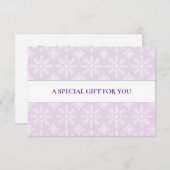 LICHT PAARSE WITTE VLIEGENDE SNEUWLJES KERSTSPECIA (Voorkant / Achterkant)