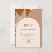 Licht Pampass gras en Arches Wedding RSVP Kaart (Voorkant)
