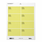 Licht pasta Geel Etiket (Full Sheet)