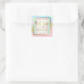 Licht Pastel Blauw Roze Glitter Body Butter Labels (Tas)