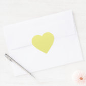 Licht Pastel Geel Hart Sticker (Envelop)