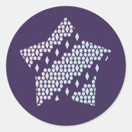 Licht Pastel Katoen Snoep Honingraat Diamond star Ronde Sticker