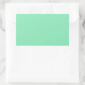 Licht Pastel Mint Groene Rechthoek Sticker (Tas)