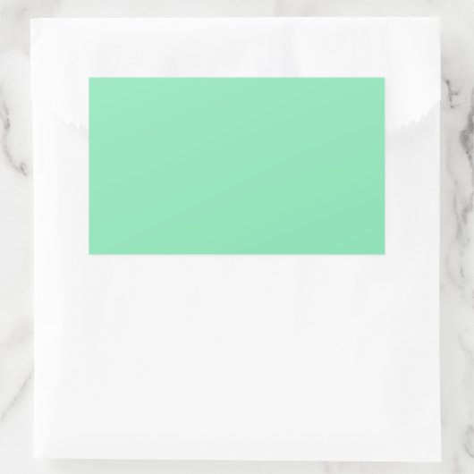 Licht Pastel Mint Groene Rechthoek Sticker (Tas)