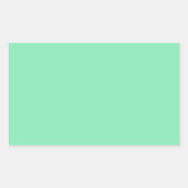 Licht Pastel Mint Groene Rechthoek Sticker (Voorkant)