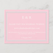 Licht pastel roze bruiloft uitnodiging set (Voorkant)