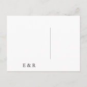 Licht pastel roze bruiloft uitnodiging set briefkaart (Achterkant)