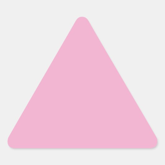 Licht Pastel Roze Driehoek Sticker (Voorkant)