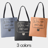 Licht Peach Grappig Pessimist Falen Autobiografie Tote Bag