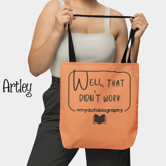 Licht Peach Grappig Pessimist Falen Autobiografie Tote Bag