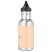 Licht Peach Minimalist Eenvoudige Gepersonaliseerd Waterfles (Rechts)