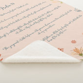 Licht Peach Psalm 23, Bijbelvers Bohemian Sherpa Deken (3/4)