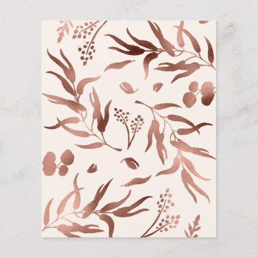 licht perzik krans foto bewaar de datum (Achterkant)