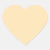 Licht Perzikkleurig hoog-eindgekleurd Hart Sticker (Voorkant)