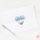 Licht poeder Blauw Heart Leaf Tree Weddenschap Hart Sticker (Envelop)
