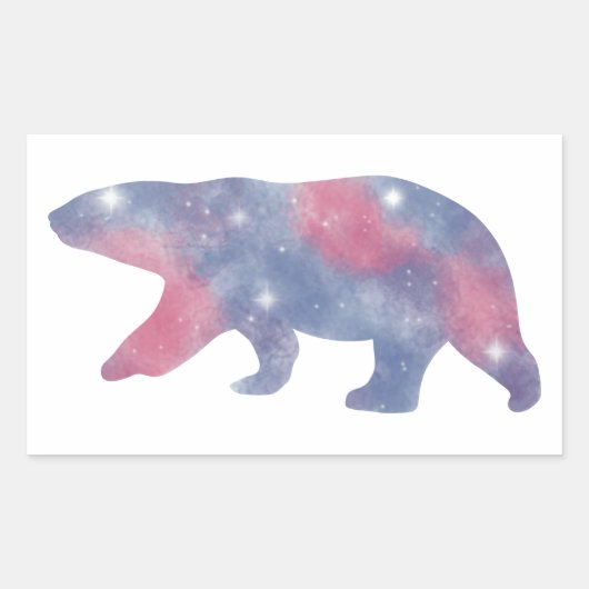 Licht Polar Beer Starscape Sticker (Voorkant)