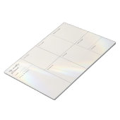 Licht prisma & beige minimalistische weekplanner notitieblok (Schuin)