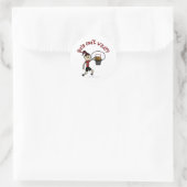 Licht rode vrouwen Basketball Ronde Sticker (Tas)