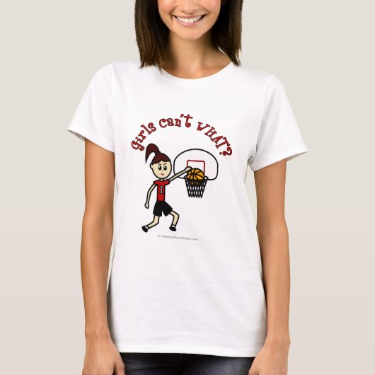 Licht rode vrouwen Basketball T-shirt (Voorkant)